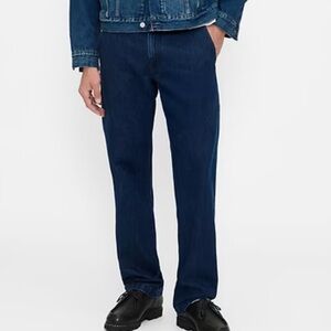 NWT Men’s Relaxed Straight Leg Trouser Jeans 32 x 36 Tall Dark Wash NEW Pants